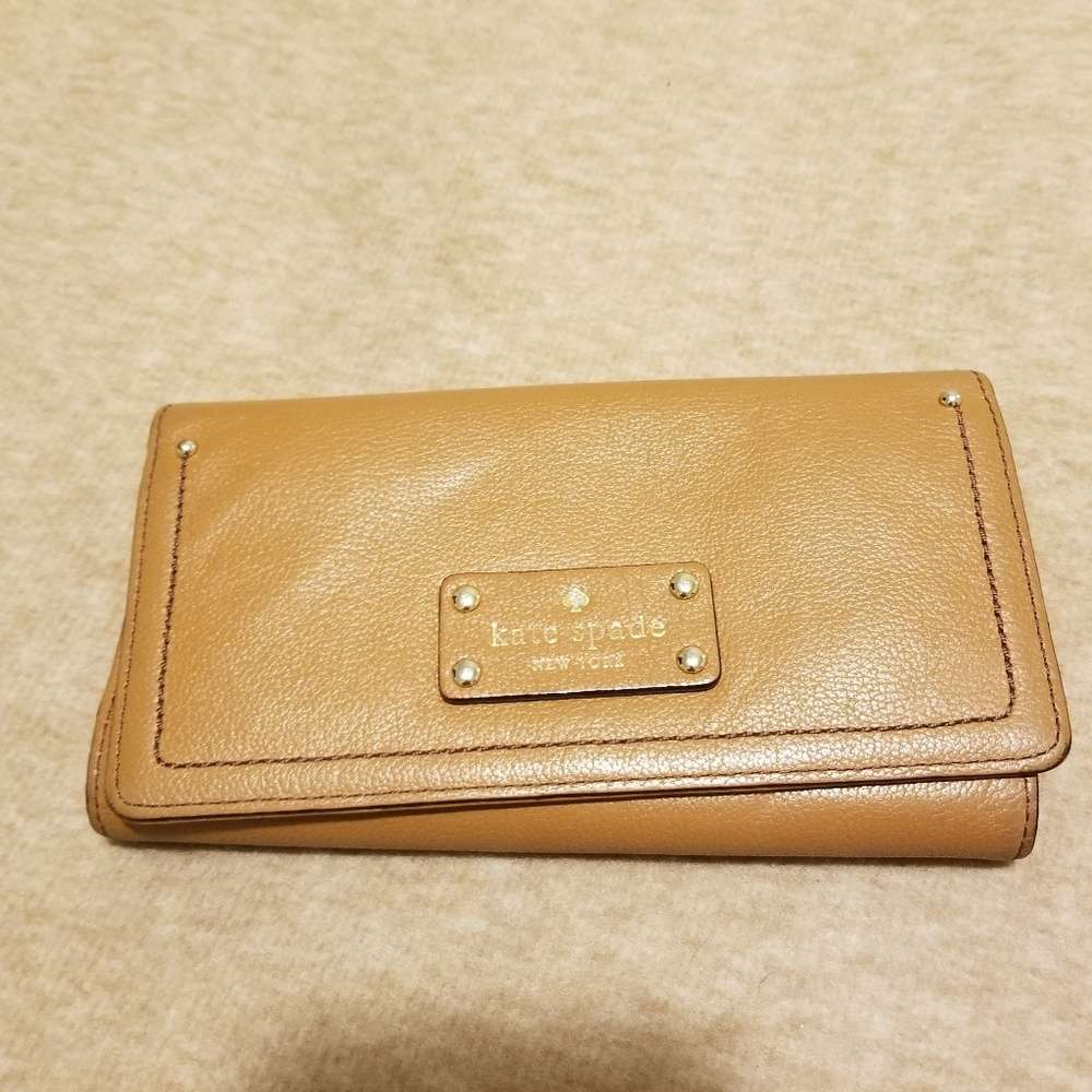 Kate spade dark tan wallet